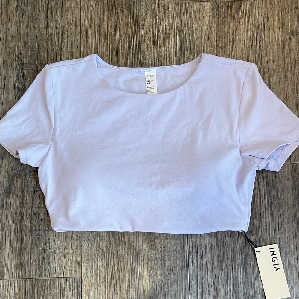 Cropped top with built in bra size medium brand new